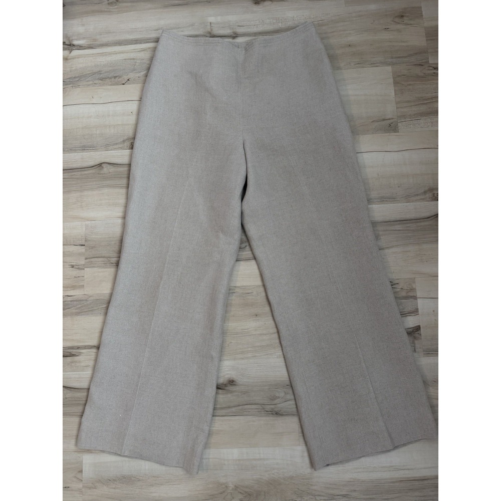 Hollywood Women's Linen Pants Lined Wide Leg High Rise 10/12 Capsule Old Money